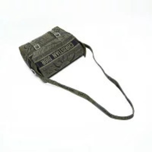 Christian Dior Camp Jacquard Shoulder Bag Green main image 5
